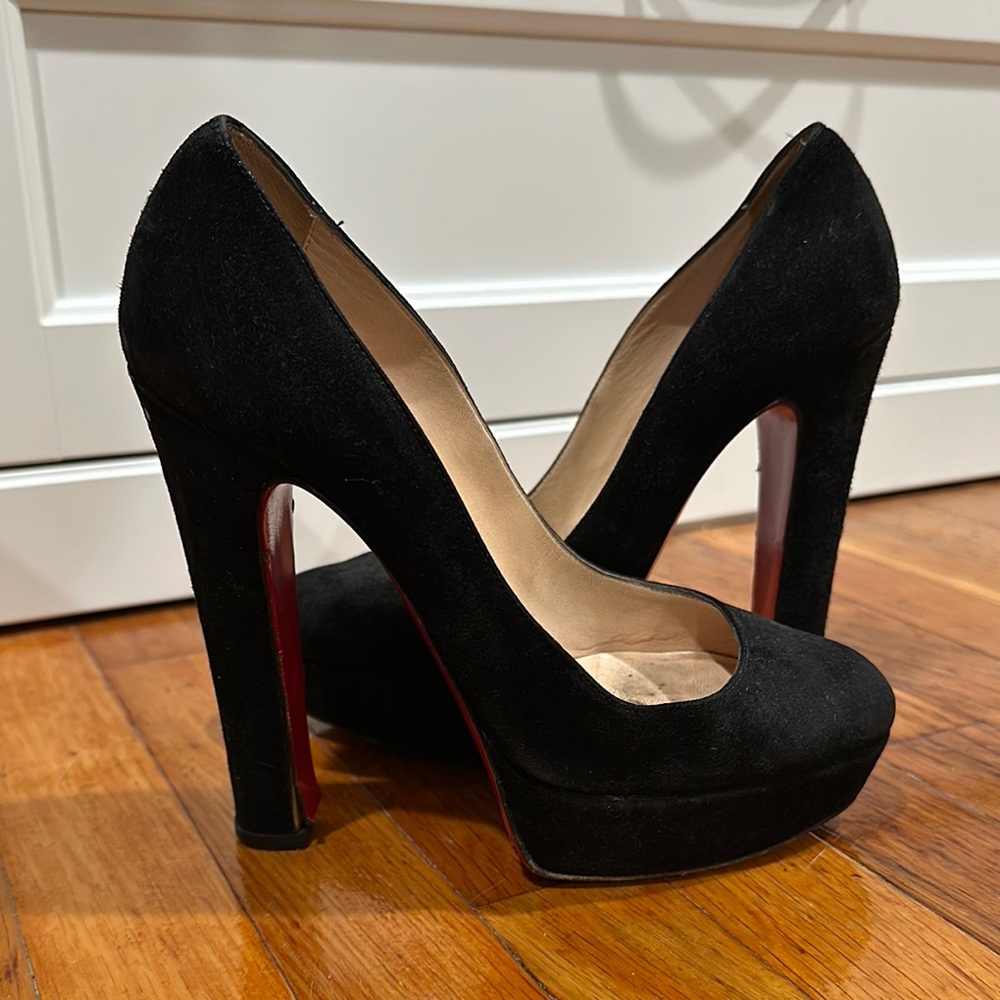 Christian Louboutin Bibi 140 Black Platform Heels size 36.5